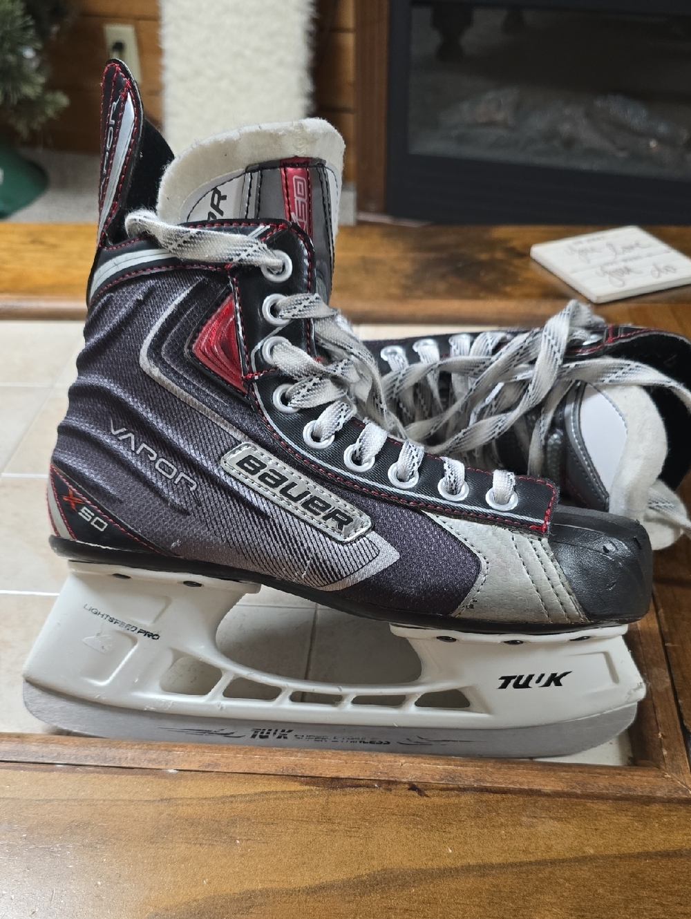 Bauer Vapor X50 Ice Hockey Skates - Black, Gray, Red, White